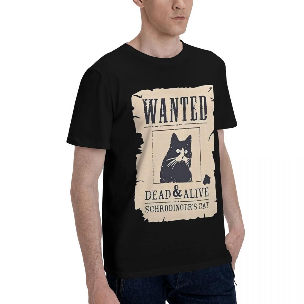 Funny Schrodingers Cat 100 Cotton Casual Breathable Confortable Manga Funny Ugus TShirts Clothes Men