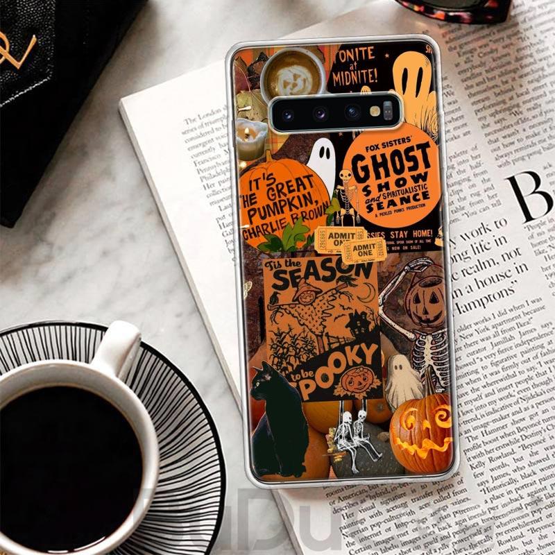 October Fall Halloween Spooky Pumpkin Cover For Samsung Galaxy S23 S22 S24 S25 Ultra Phone Case S21 Plus S20 FE S10 + S25Ultra P