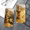 Goldener Drache sich windend Für Samsung A 01 52S A04 A05S A10 A12 A13 22 23 24 36 42 M02 Note 10 20Ultra 8 9 Goldene Glas-Handyhülle