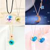 Star Love Moon Pendant Necklace Silicone Mold with Hole for DIY Necklace Crystal Mold Craft Jewelry Making Earring
