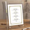 QR Code Signs,5 x 7 Inch Acrylic Mini Sign Holder Clear QR Code Menu Holders with Metal Stand Office Table Display Sign Stand Ad Photo Frame Holder