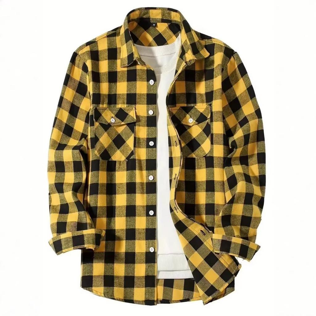 Casual essential! Plaid long-sleeve shirt, versatile everyday outerwear.