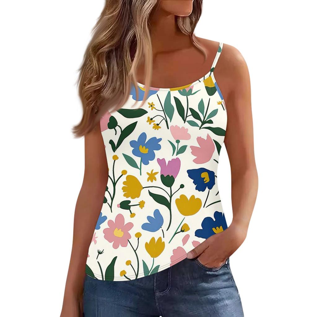 Women's Low-necked Sleeveless Vest U-neck T-shirt Suspenders