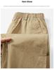 Hengyuanxiang Men's Plus Size Cotton Cargo Pants - Loose, Straight-Leg, Wide-Leg Trousers for Spring and Autumn