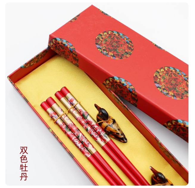 wood chopsticks 2 pairs with holders Chinese characteristics China Affairs presents best gift chopsticks souvenir