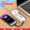 4 Port Usb Charger With Type C Socket Extension Cable Multi Port Dual Pd Fast Charging For Mobile