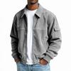 Herren S Vintage Korduroy Freizeit Langarm Tasche Jacke