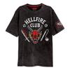 Stranger Things Hellfire Crest Acid Wash Unisex T-shirt