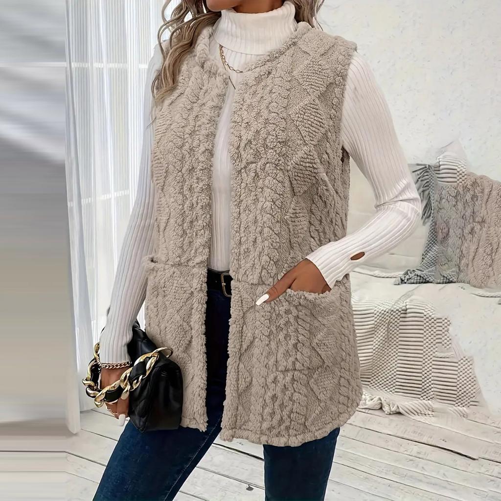 Fashionable Women's Casual Vest Elegant Cardigan Jacket
