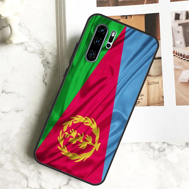 Eritrea Flag For Huawei Nova 12i 12s 11i 8i Y73 Y72 Y61 Y91 Y90 Y70 Y60 9 10 SE P30 P40 Lite P60 Pro Case