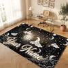 Decorative Artwork Theme Crystal Velvet Floor Rug Personalized Custom Name Text Warm Carpet Home Decoration