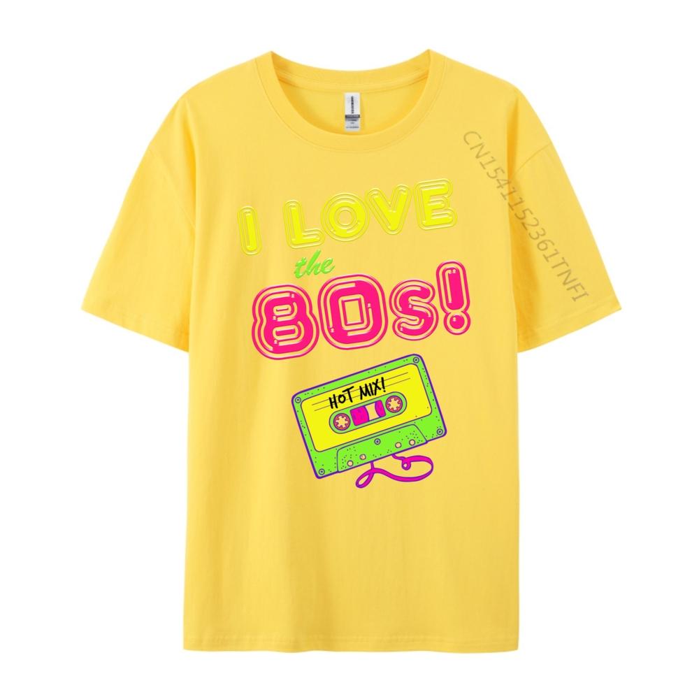 I Love The 80s Cool Eighties Party Cassette Plain Shirt Brand Clothing Print Camisetas De Hombre Graphic Tees