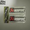 DON 2Pcs Motorcycle Sticker Decal Logo stickers for Akrapovic Exhaust Aluminum alloy waterproof fixation