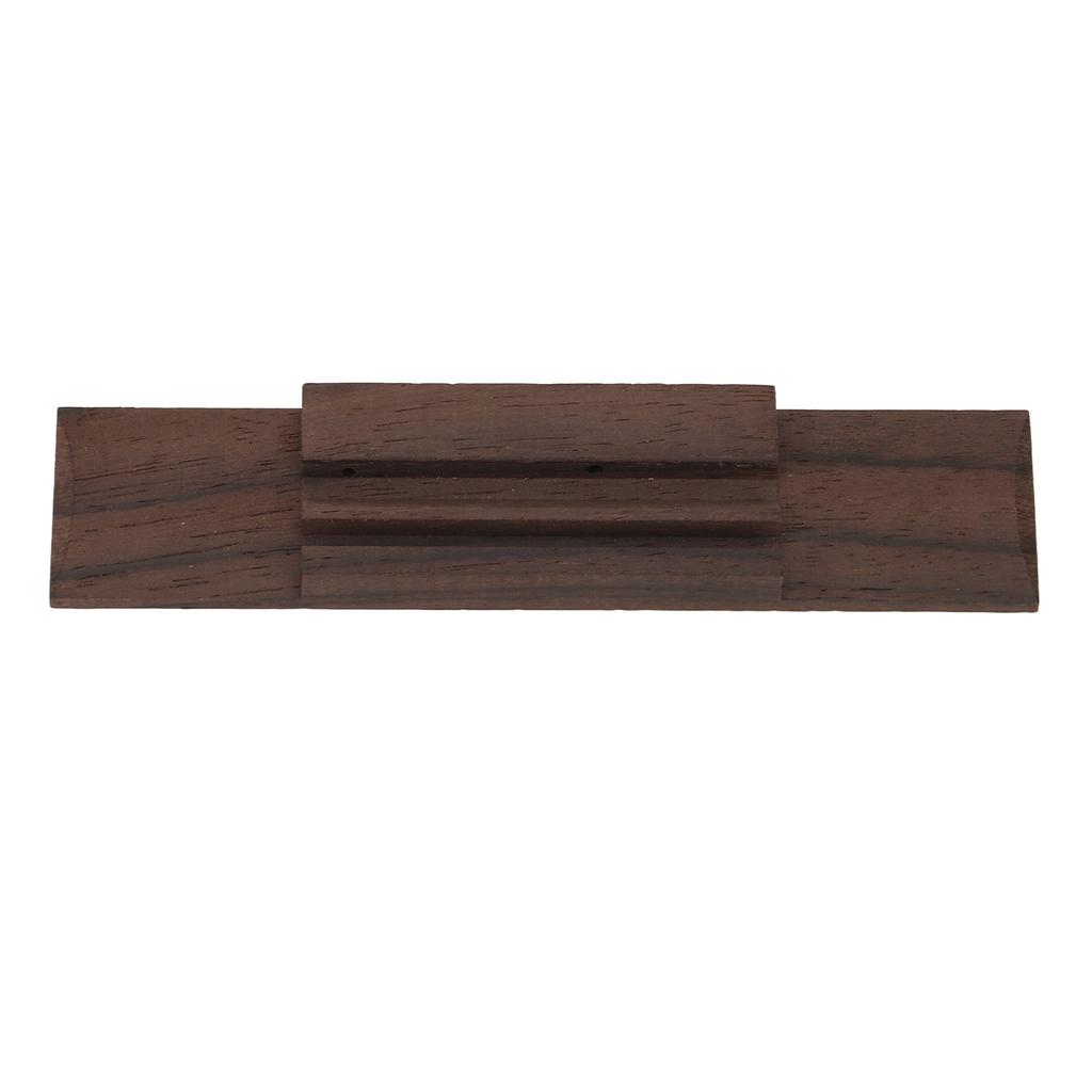 4 String Ukulele Bridge Accurate Shaped Hard Rosewood Retro Guitar Bridge with Cow Bone Saddle Nut
