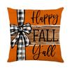 1pc Orenge Pumpkin Themed Cushion Cover Soft Cozy Cover Thanksgiving Day Pillowcase for Living Room Couch Decoration