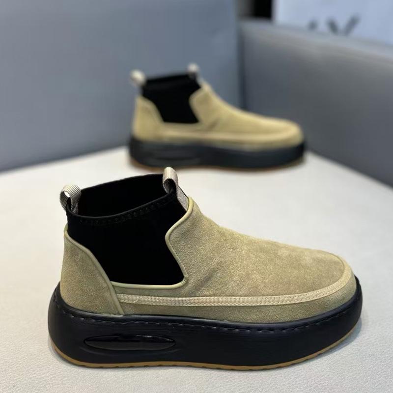 Winter new Japanese retro matte leather thick-soled high-end comfortable break shoes cr
