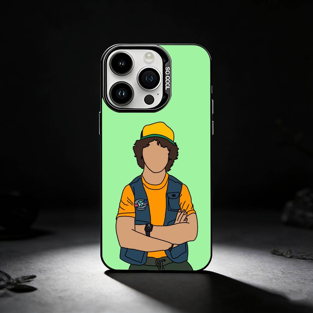 

COOL Dustin Phone Case For iPhone 17,16,15,14,13,12,11 Plus,Pro Max,XS,Colored silver phone case iPhone15promax