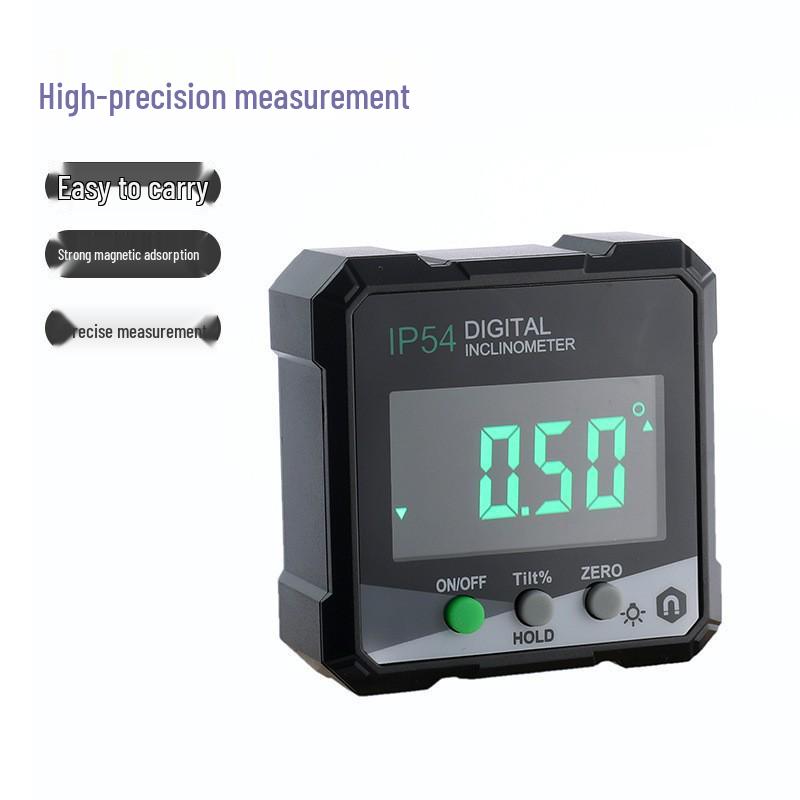 High-Precision Digital Inclinometer with Magnetic Angle Meter and Spirit Level