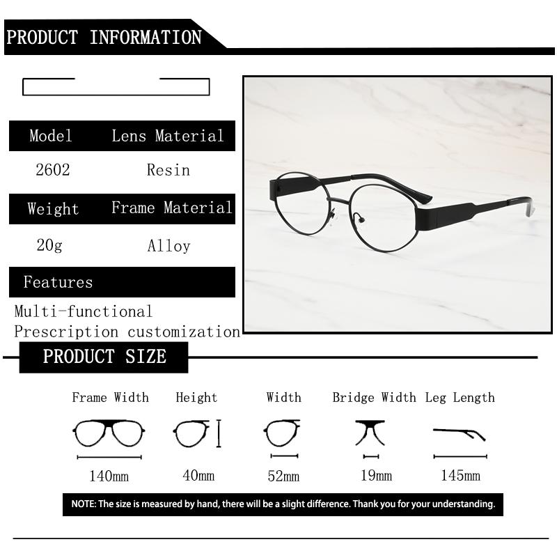 New Fashion Brand Design Metal Oval Men Myopia Glasses Optical Prescription Nearsight Anti Blue Light Women Short Light Eyewear