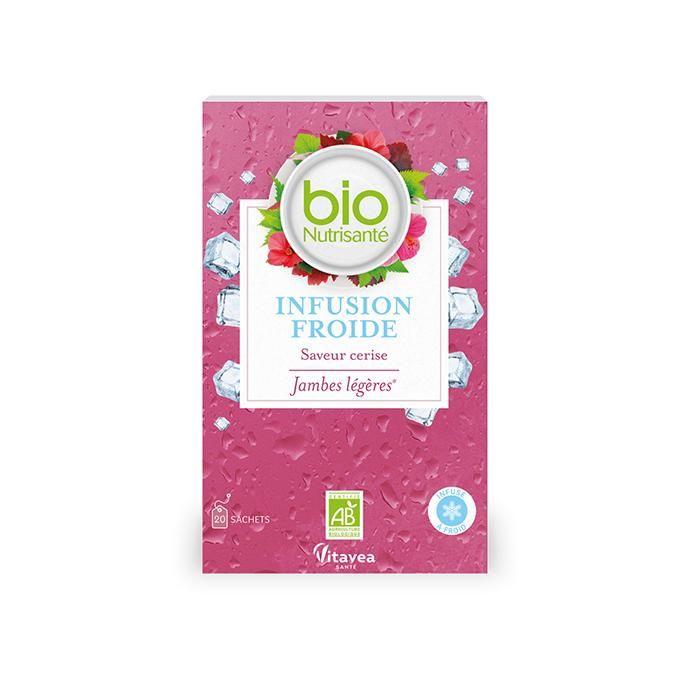 Vitavea BioNutrisanté Infusion Froide Jambes Légères Cerise 20 sachets