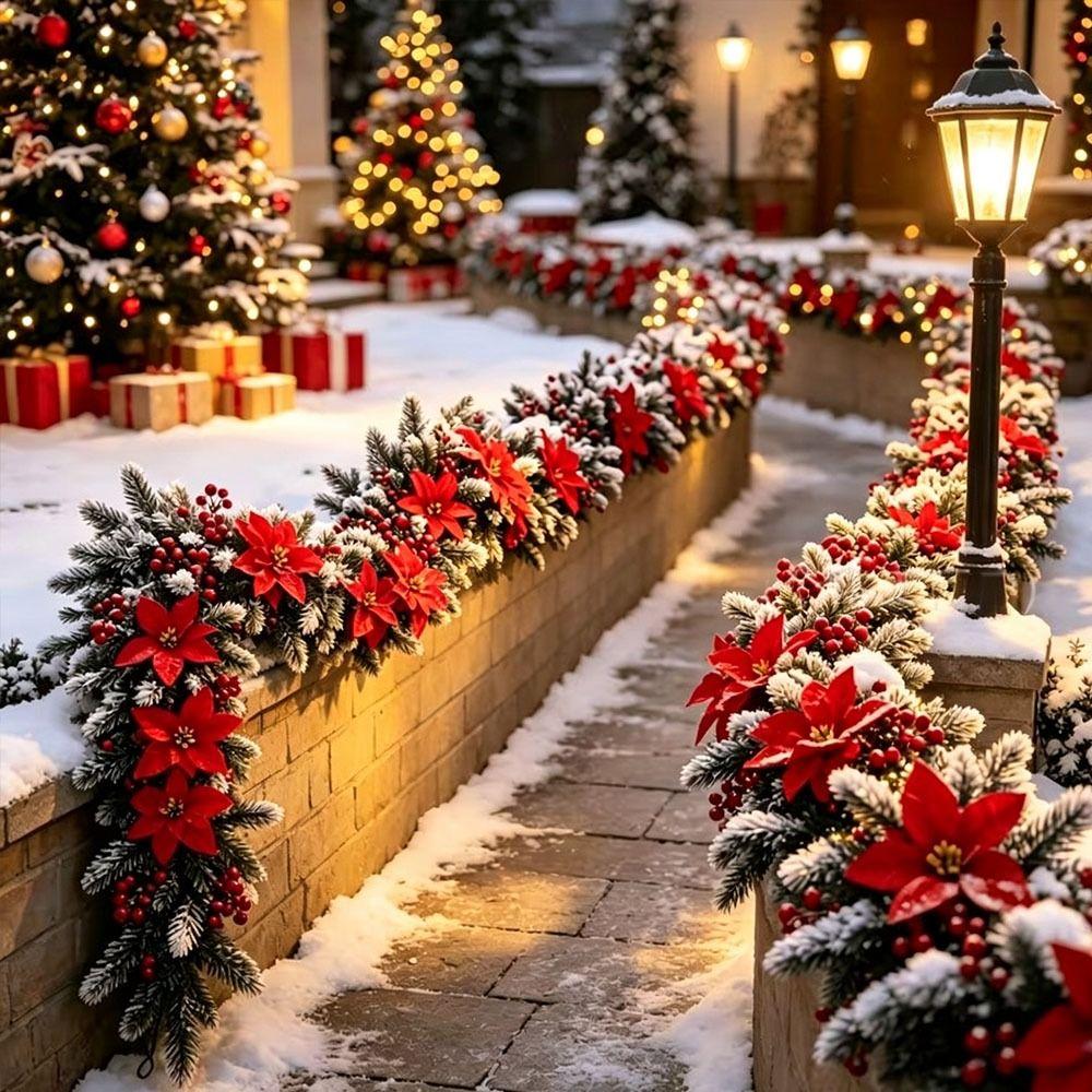 Simulated Christmas Wall Hanging Vine Faux Pine Garland Christmas Home Decoration