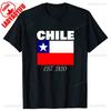 Chile Flagge Stolzer Chilene Aufdruck T-Shirt Herren Damen Baumwolle Humor Streetwear T-Shirt Kurze Ärmel Unisex Locker Kleidung Herren