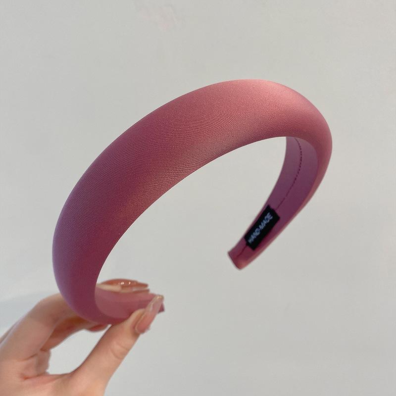 Satin Glossy Sponge Headband for Women To Go Out with High Head and Face Small Hair Accessories Clip Headband