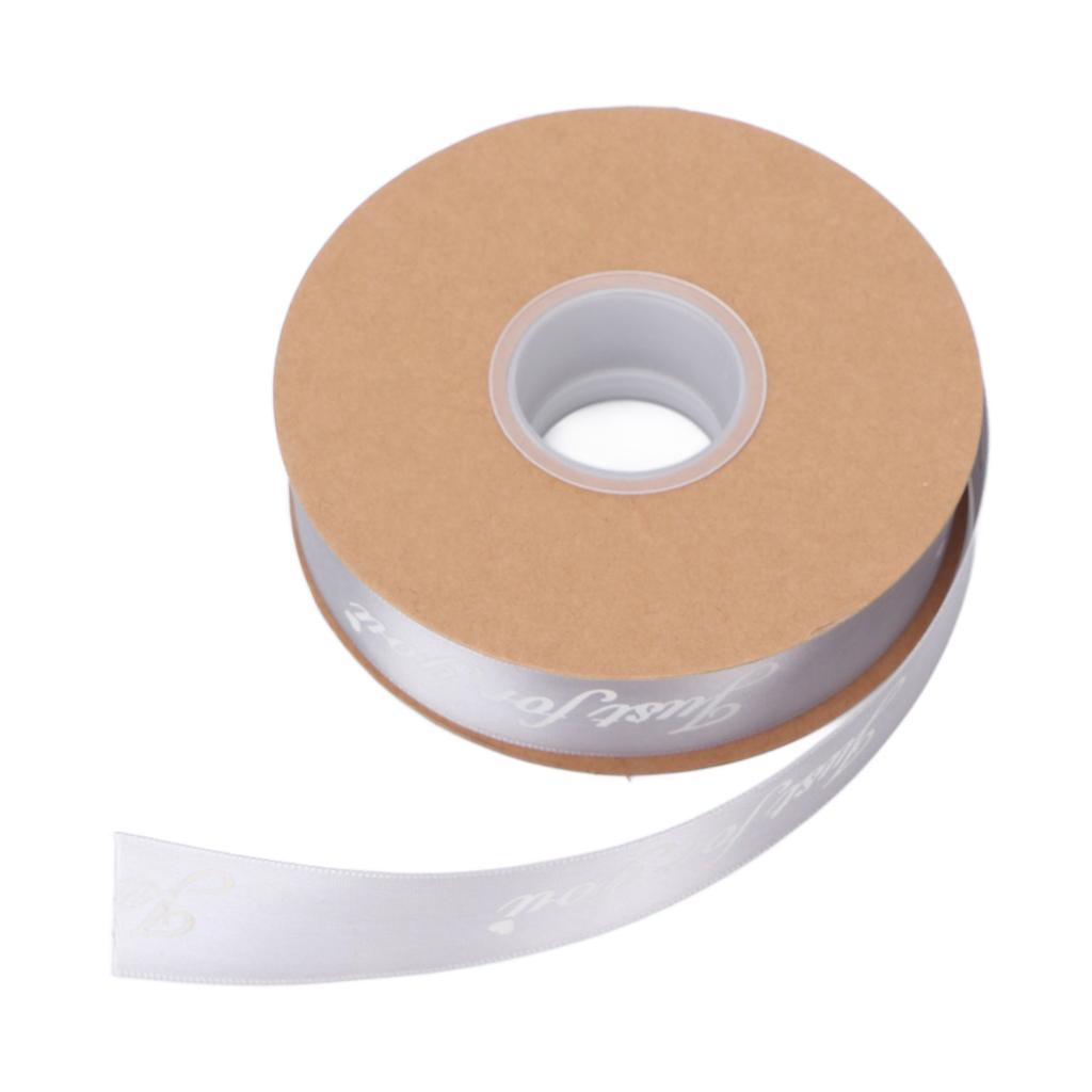 2.5cm Satin Ribbon Roll 45yd Printing Just for You Polyester for   Wedding Decoration Birthday Cake Packing