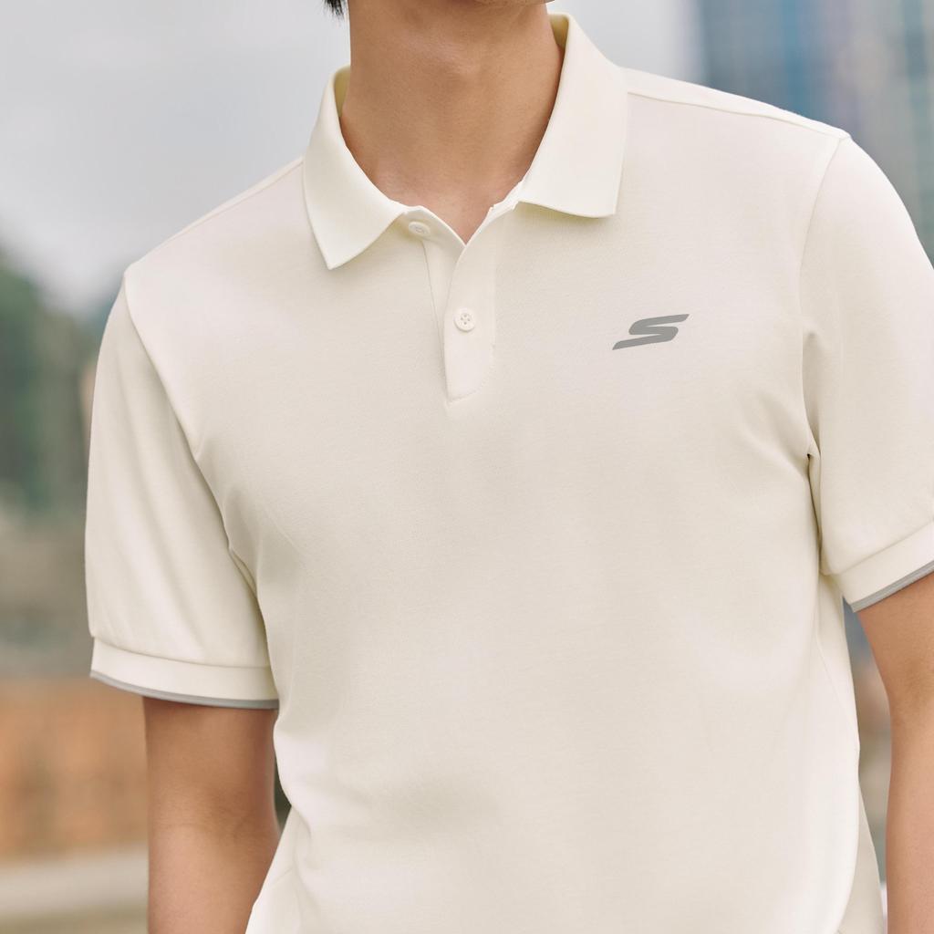 Skechers Breathable Solid Color Polo Shirt Men tops P226M006-0074
