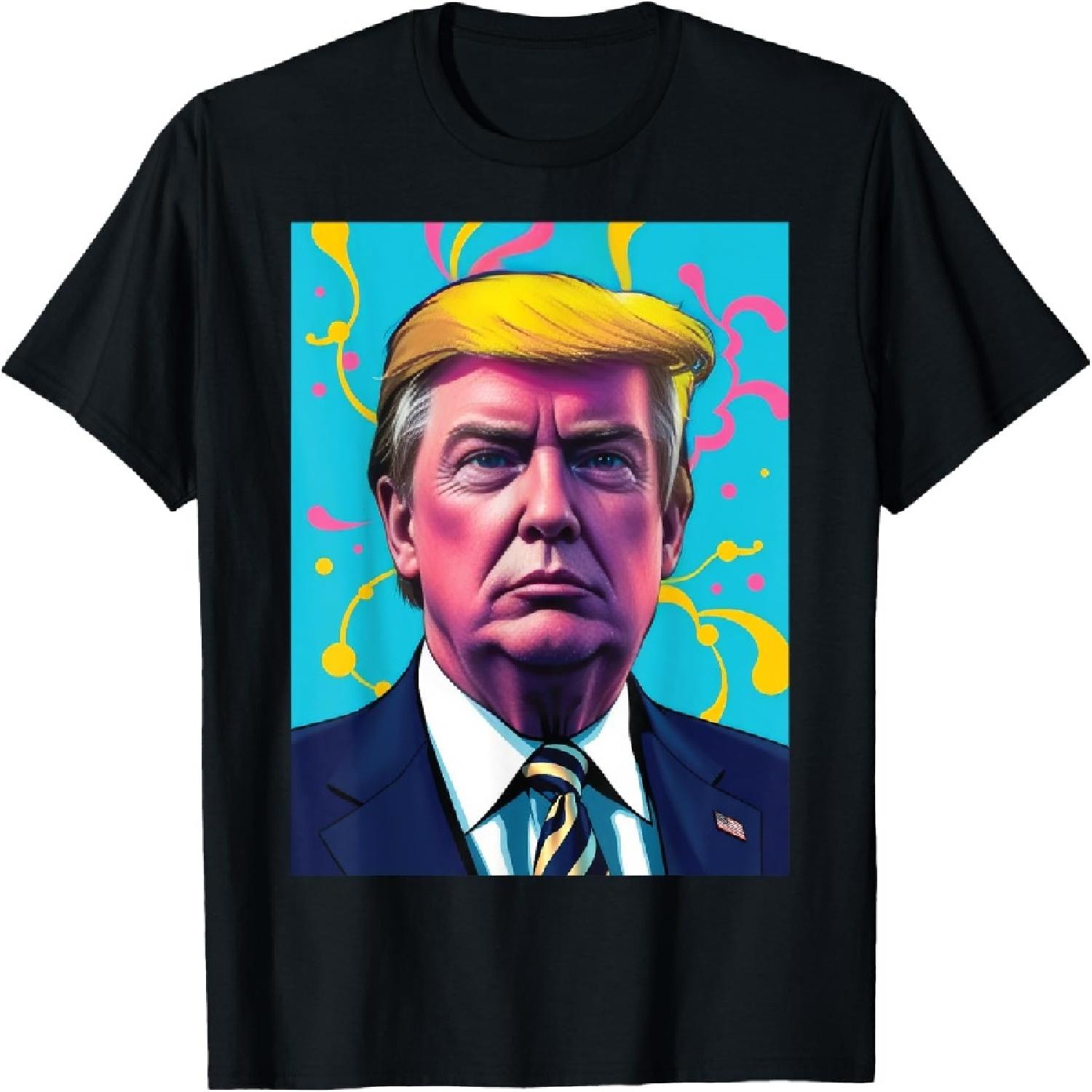 Футболка с поп-арт портретом Дональда Трампа S