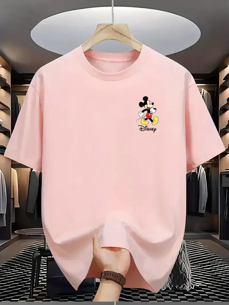 

Disney Mickey Mouse Series Men s T-shirts, Casual Pure Cotton Short-sleeved, Fashionable and Trendy Street Men s Clothing 4XL