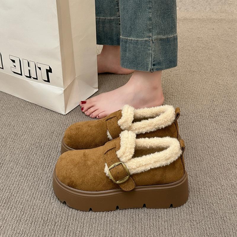 

Women s winter warm cold padded lining snow boots thick bottom heightening non-slip wear outdoor leisure sports a stirrup cotton boots 40 верблюд