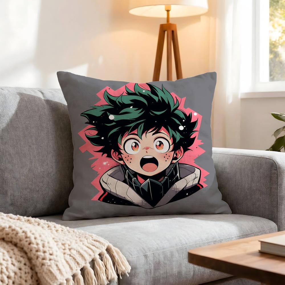 Anime My Hero Academia Cushion Cover 1Pcs Decorative Covers Soft Cushion Case For Sofa Couch Decor 40X40 45X45 Pillowcases