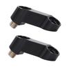 1 Pair 10mm 0.39in Motorcycle Mirror Mount Riser Extender Adapter Replacement for NMAX 155 125 2015‑2022 Black