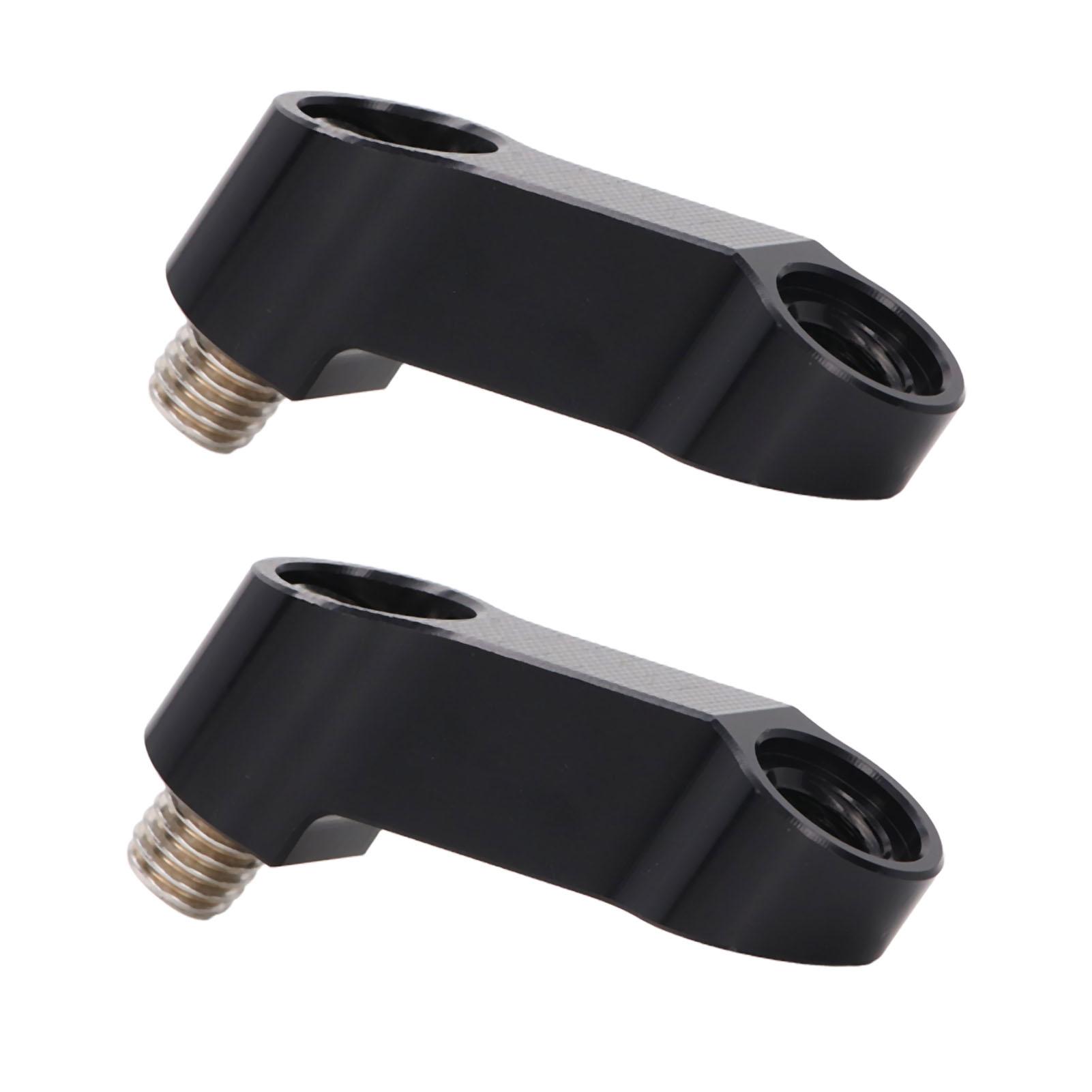 

1 Pair 10mmCelsius0.39in Motorcycle Mirror Mount Riser Extender Adapter Replacement for NMAX 155 125 2015‑2022