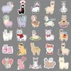50 Adorable Cartoon Alpaca Stickers for Suitcases, Scooters, Refrigerators, and Notebooks