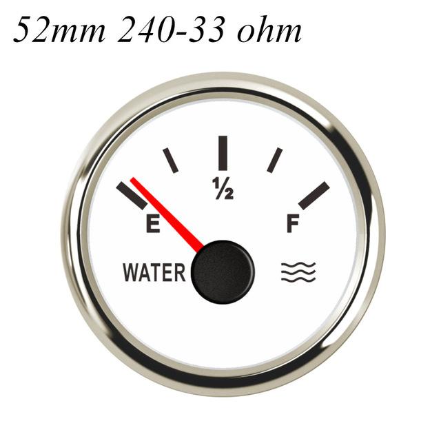 100~400mm 200mm 250mm 300mm Water Level Gauge Sensor fit 0-190ohm 240-33ohm 52mm Car Water Level Gauge Fuel Gauge Customized