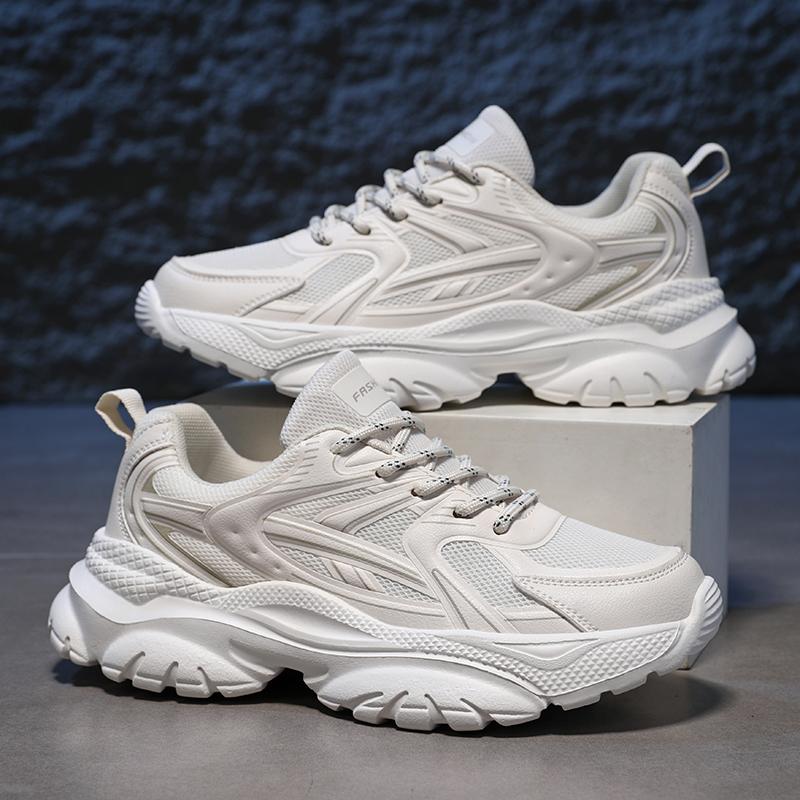 Women's Sports Shoes Thick Bottom Mesh Fashion and Lightweight Increased Large Size Women's Shoes Mens Sneakers