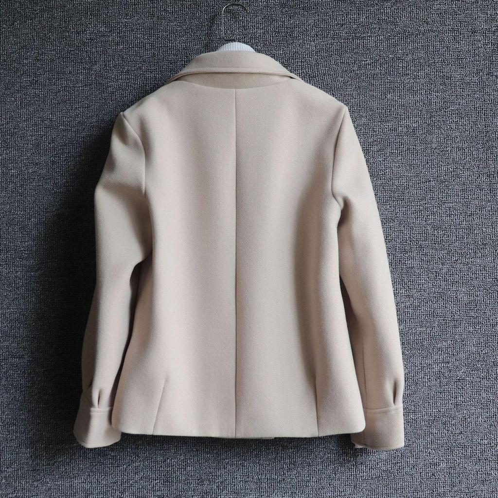 2025 Winter Petite Trendy Women's Slimming Black Short Wool Coat