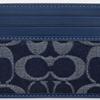 Coach Ogo Druck Rindsleder Kartenhalter regulär Herren und Damen gleicher Stil Partner-Modell Denim-Blau Denim-Blau