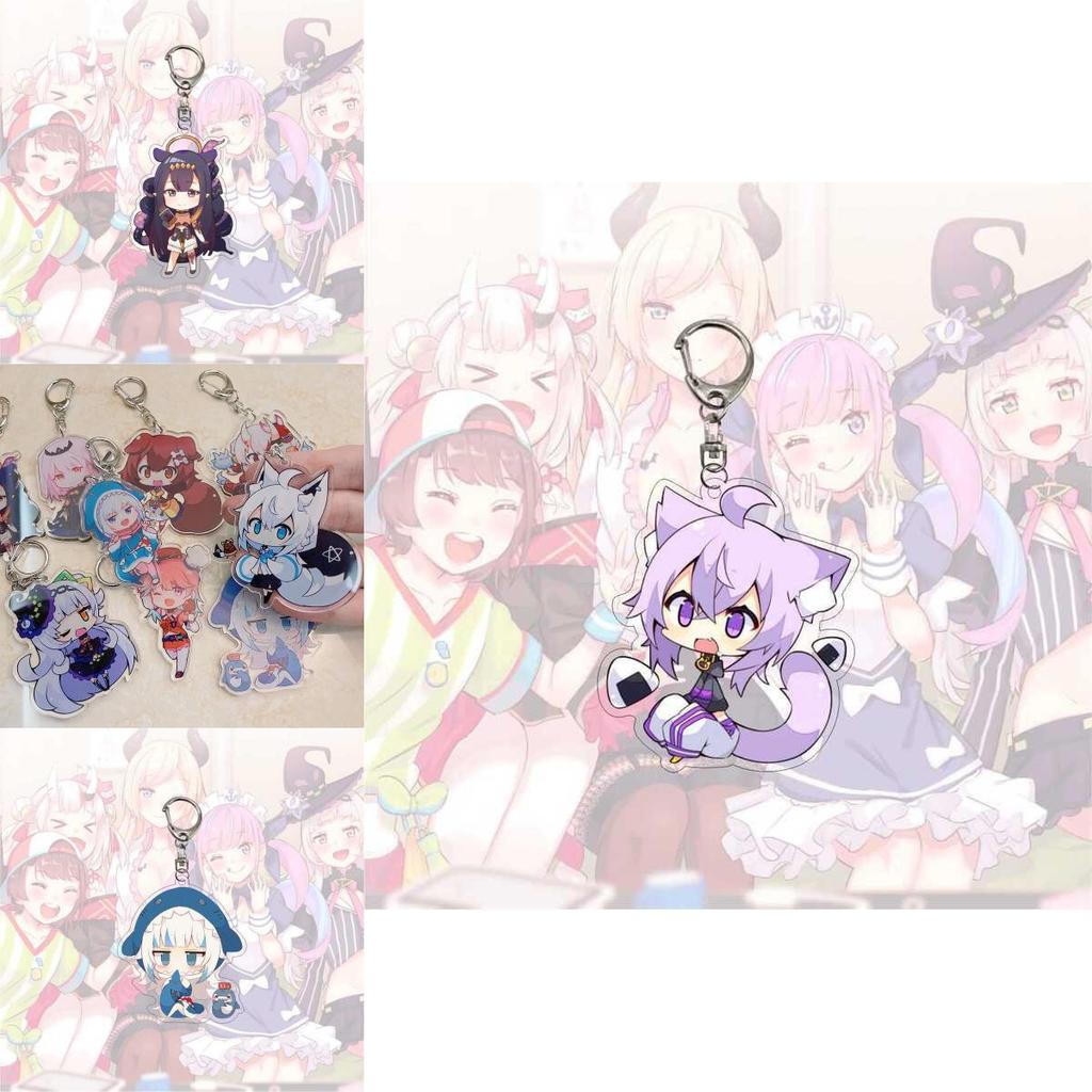 Stunning Hololive Vtuber Keychain Featuring Gawr Gura Mori Usada Fubuki Suisei For Anime Fans