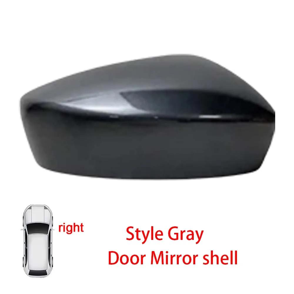 Protective Cover Door Mirror Shell For Mazda 2 DEMIO 2014-2017 Picture Frame Long Strip Shell Pearl White Bright Red Blue Gray