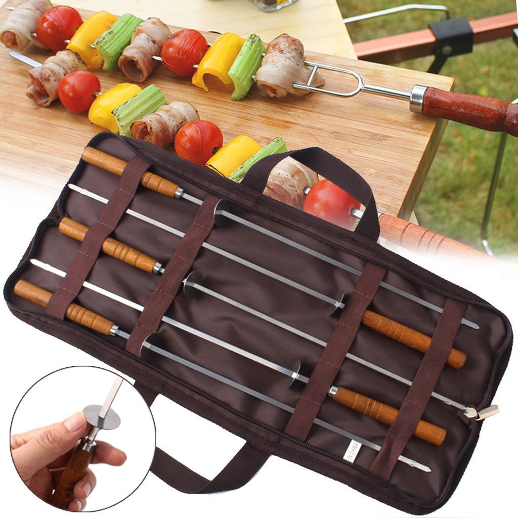 Marshmallow-steking, stekepinner med trehåndtak 17 tommers BBQ-gaffel