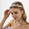 Vintage Luxurious Gold Petal Hair Band Hand-knitted Soft Mori Holiday Ethnic Style Bride Headband