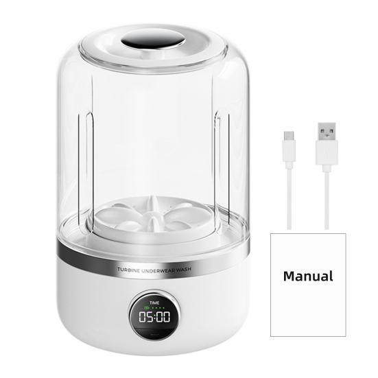 Portable Mini Washing Machine Underwear Washer Large Capacity Rechargeable Ultrasonic Washing Machine Cordless Laundry Machine