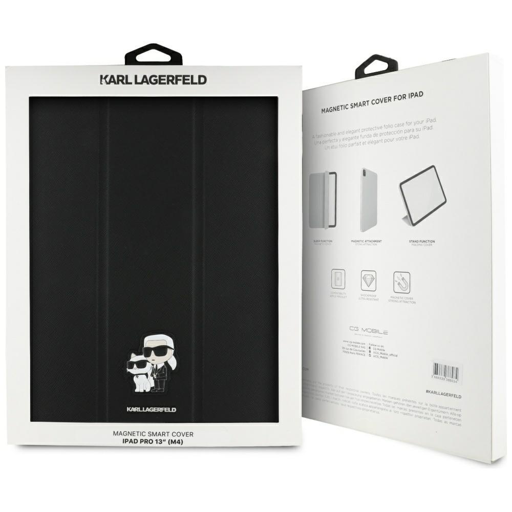 Pokrowiec Do iPad Pro 13" Karl Lagerfeld Saffiano Karl & Choupette Czarny