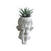 Garden Planter Pot Silicone Mold Wing Girl Vase Flower Pot Pen Holder Resin Mold Unique Garden Decoration Planter Mold