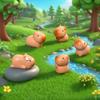 12 Stück Mini-Capybara-Figuren Niedliche winzige Capybara Harz-Ornamente Miniatur