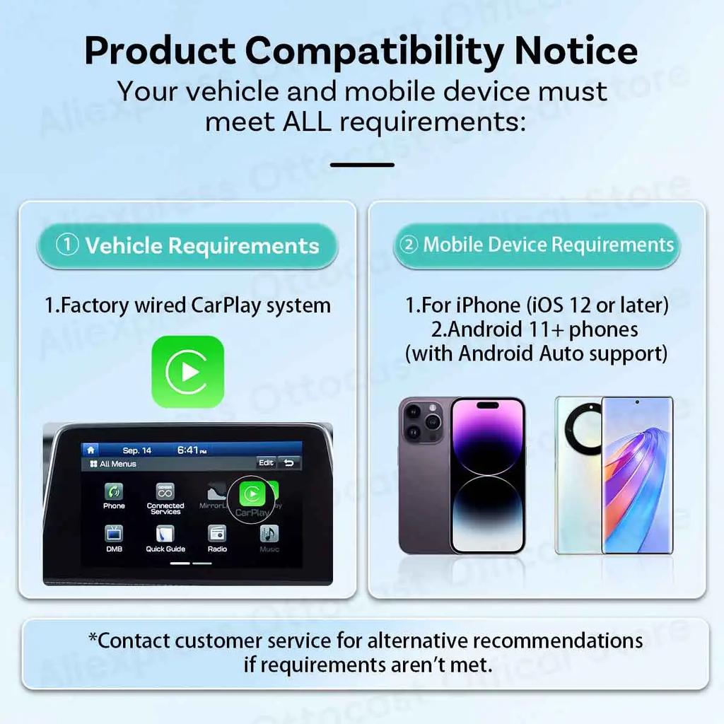 OTTOCAST 2026 Play2Video Ultra Wireless CarPlay Android Auto Adapter for Netflix Youtuber Wifi for Chevrolet Ford VW Toyota Benz