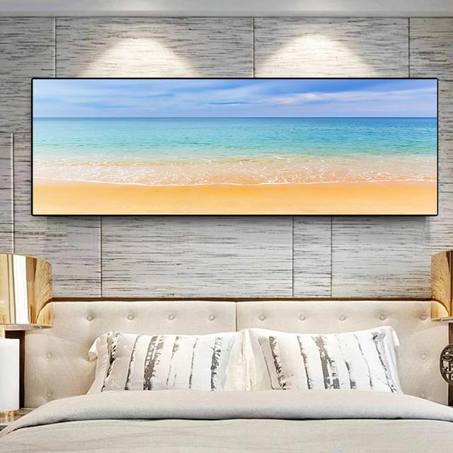 Landscape Beach Sunset Canvas Painting Nature Ocean Cloud Posters and Prints Wall Art Pictures Living Room Home Decor No Frame